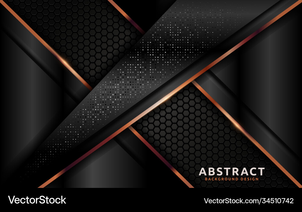 Dark abstract background with overlap layer vector image