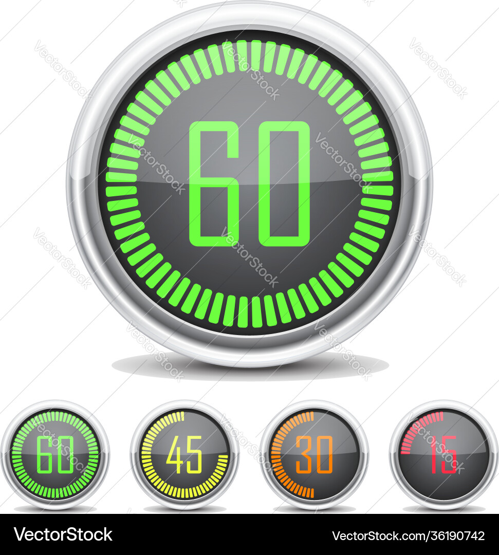 Digital countdown timer vector image