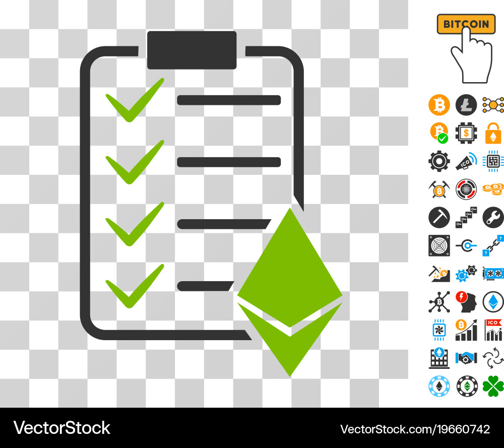 Ethereum smart contract icon with bonus – Royalty-Free Vector | VectorStock