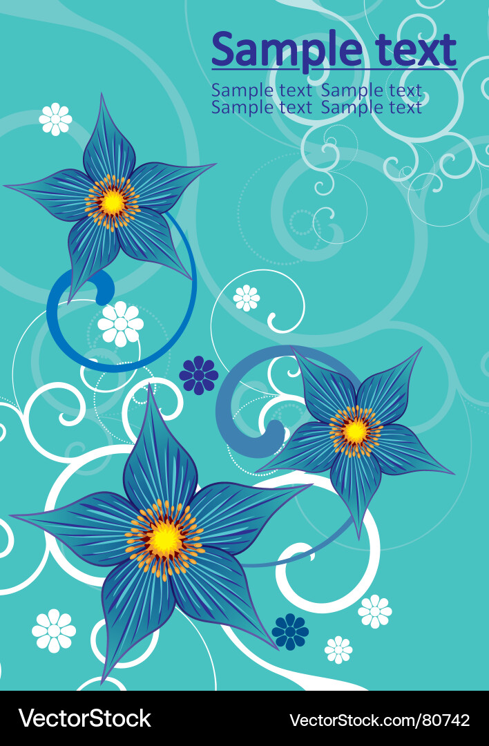 Floral Watercolor Background Vector Image