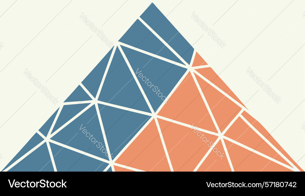 Geometric triangle with intricate circular vector image