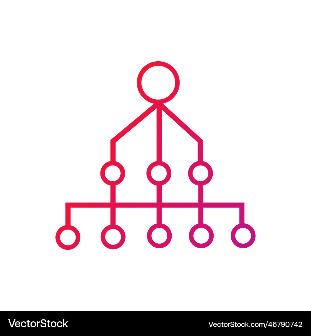Hierarchy gradient icon Vector Image