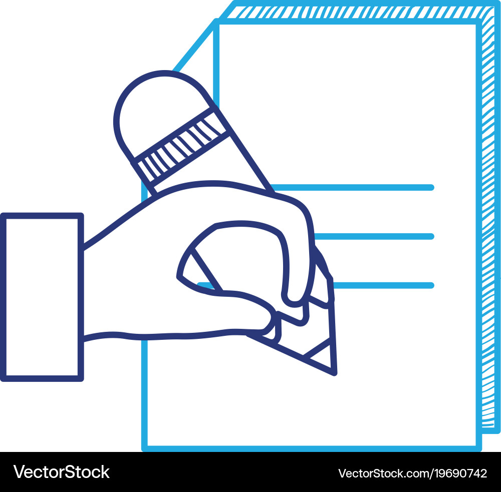 Paper document with hand write vector image