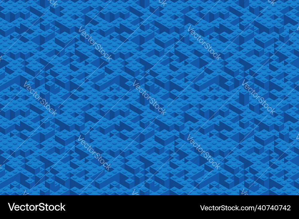Plastic constructor game seamless pattern toy vector image