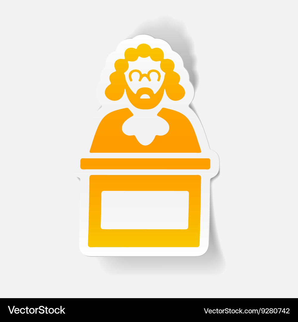 Realistic design element judge Vector Image