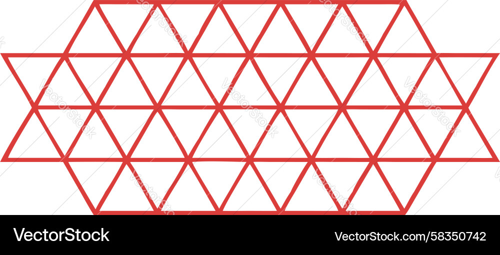 Red Hexagonal Triangle Repeat Vector Image