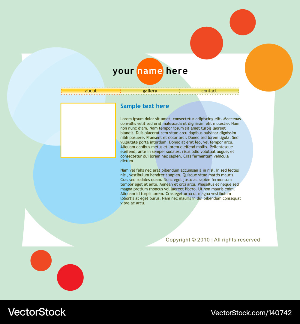 Template web site Vector Image