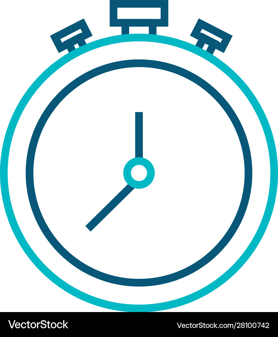 Time chronometer line style icon Vector Image