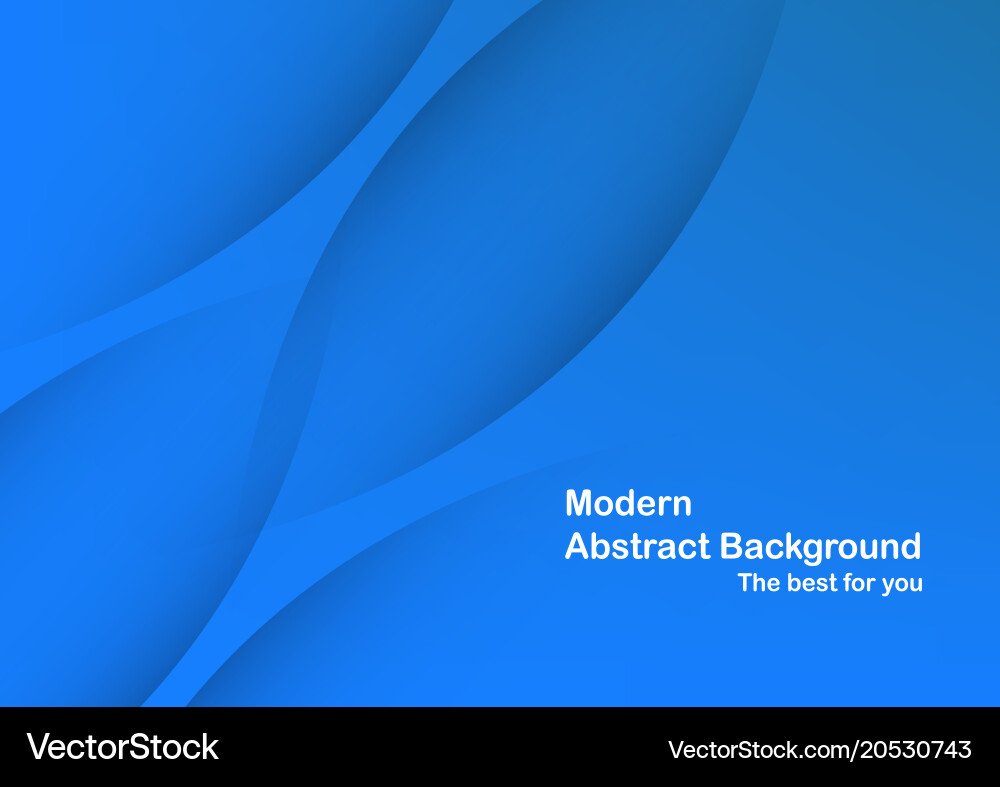 Abstract blue curve background with copy space vector image