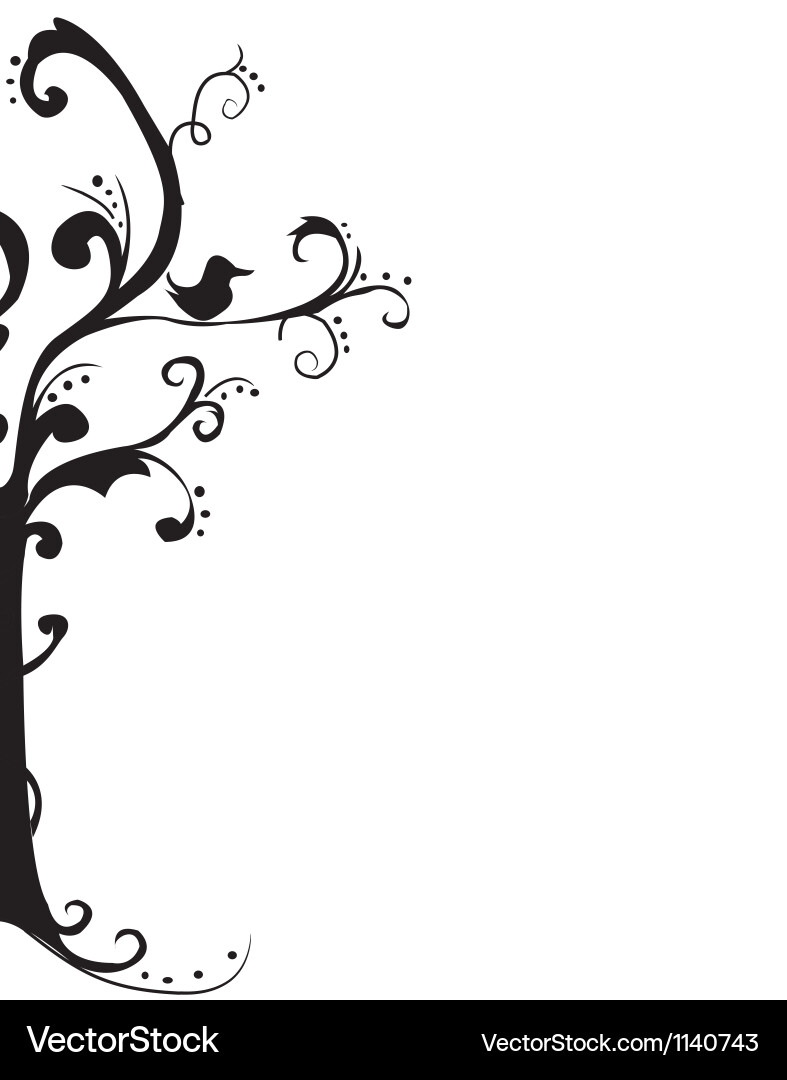 Abstract tree frame Vector Image