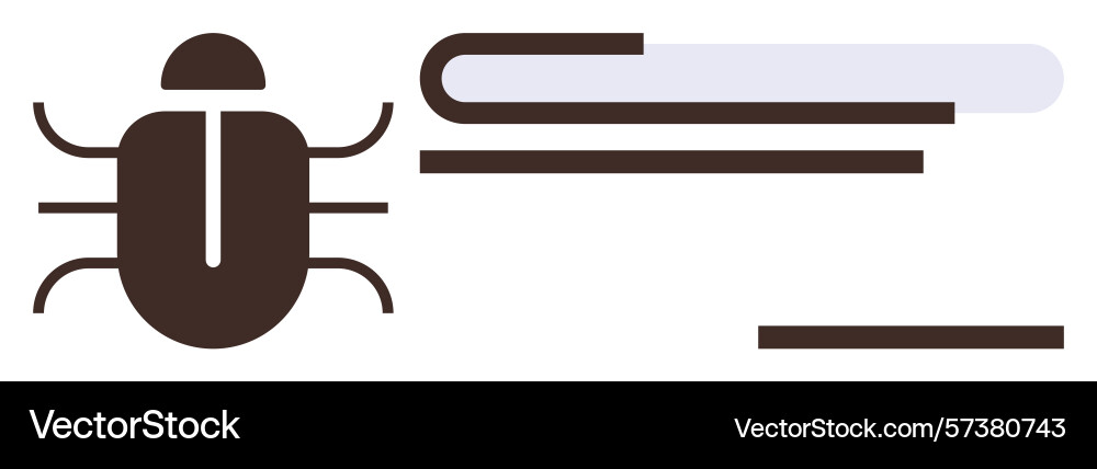 Bug and code concept for programming software Bug and code concept for programming software vector image