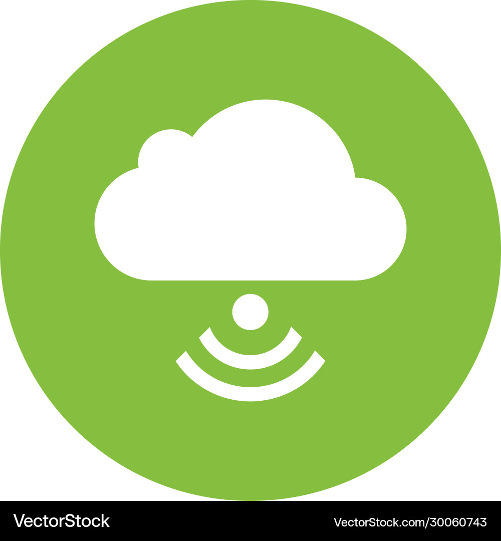 Cloud computing with wifi signal Vector Image