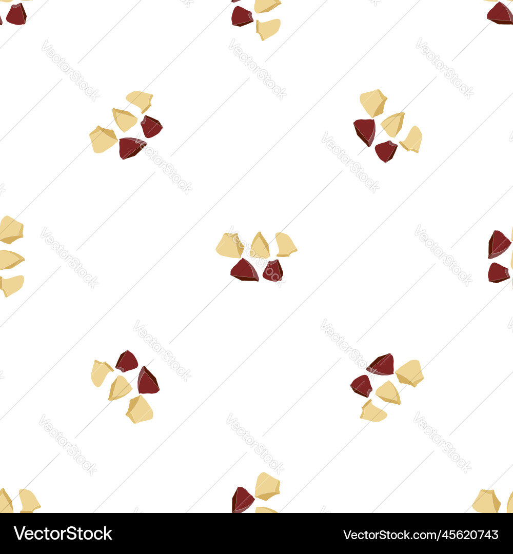 Cocoa fruit part pattern seamless Cocoa fruit part pattern seamless vector image