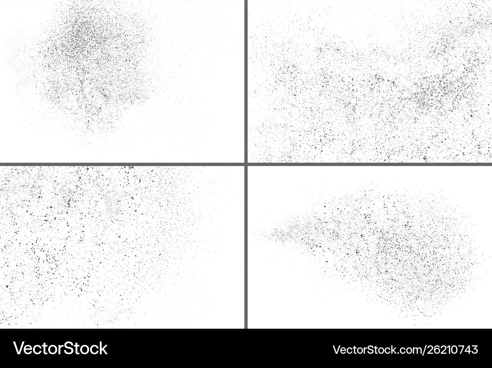 Dark noise granules set design elements Dark noise granules set design elements vector image