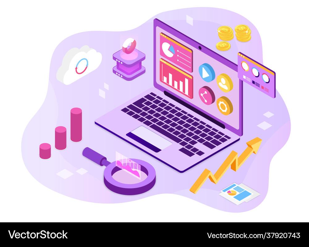Data analysis evolutionary scale for website Data analysis evolutionary scale for website vector image