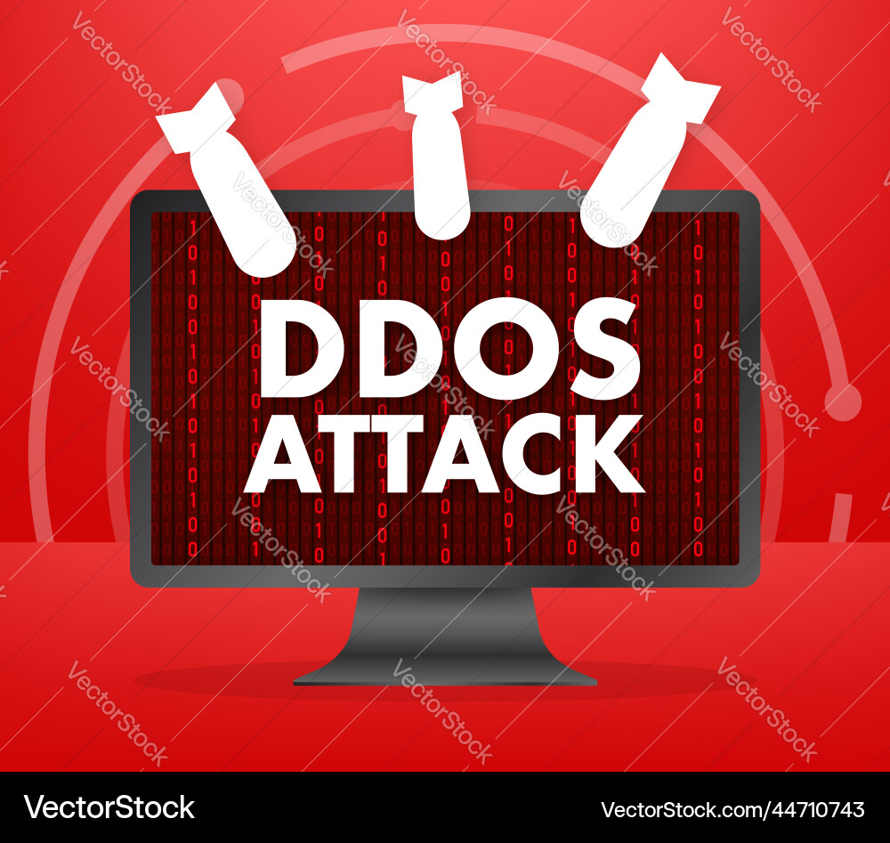 Ddos Angriff Hacker Bombe Denial des Dienstes Ddos Angriff Hacker Bombe Denial des Dienstes vektorbild