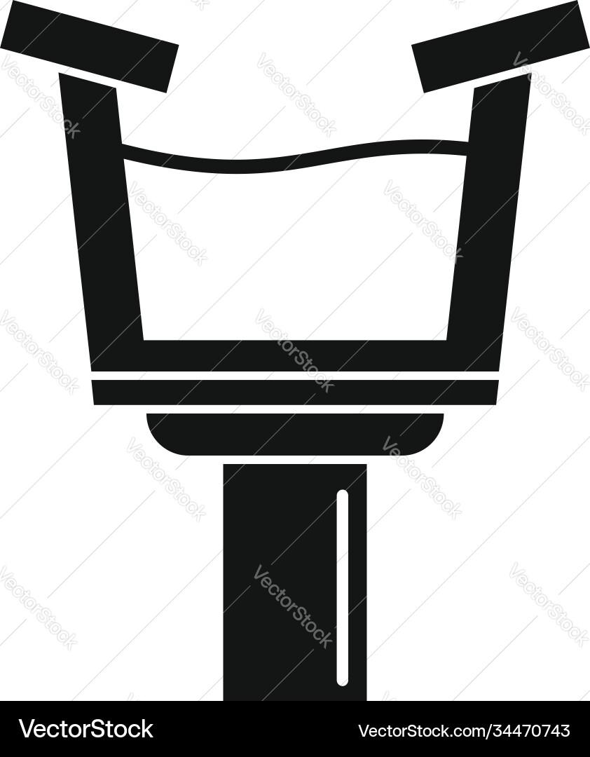 Drainage gutter icon simple style Drainage gutter icon simple style Vector Image