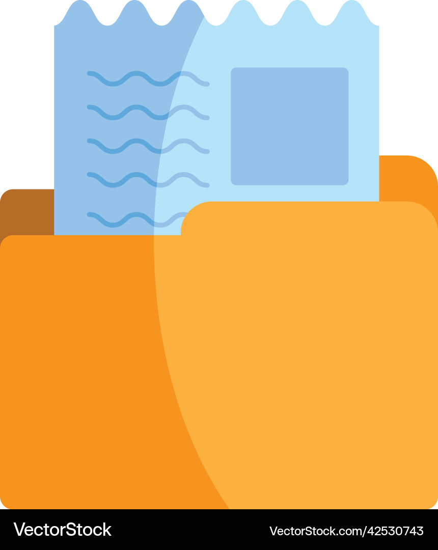 Folder with file document vector image