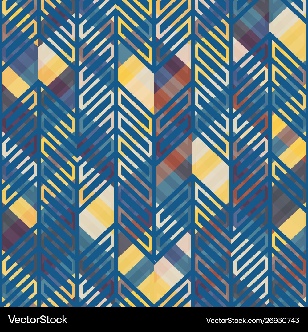 Geometric Retro Pattern Vector Image
