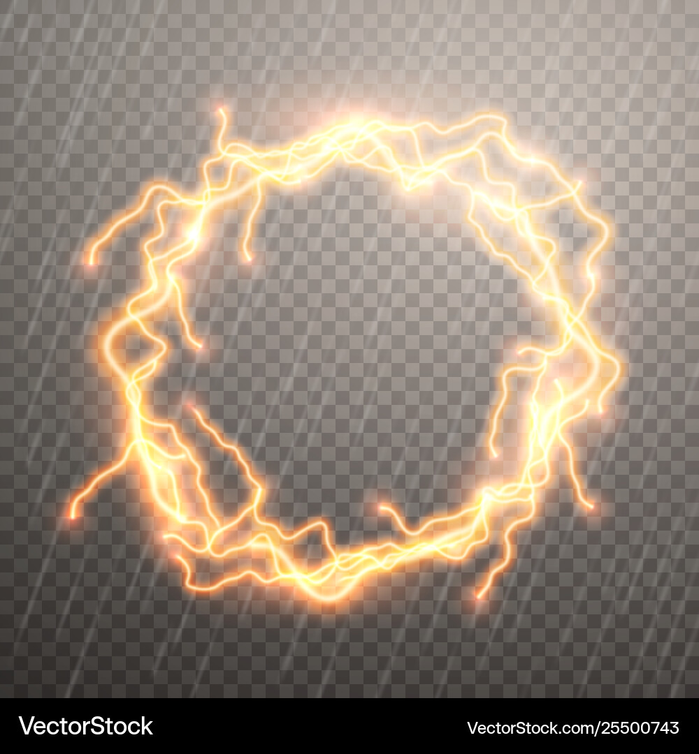 Realistic lightnings with transparency for design Realistic lightnings with transparency for design vector image
