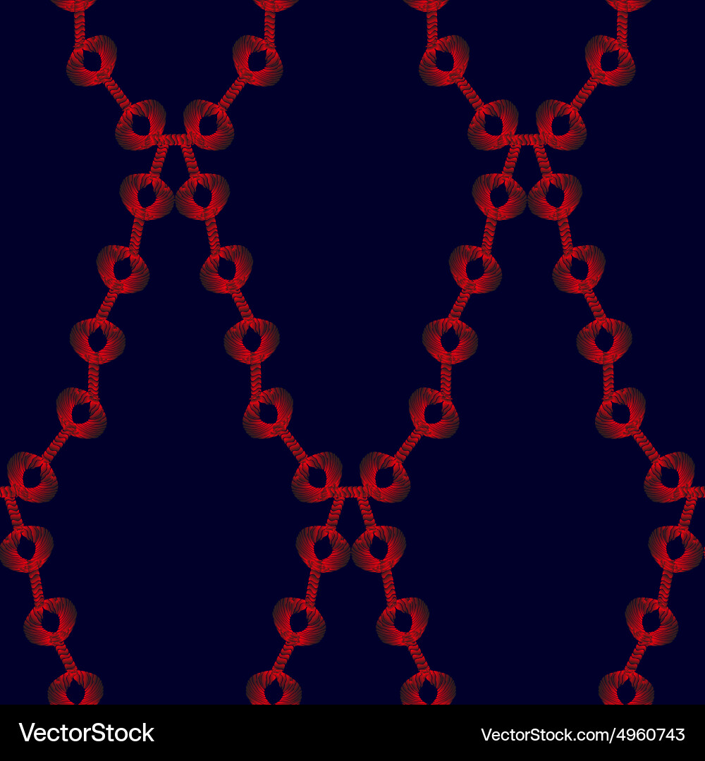 Red chain pattern vector image