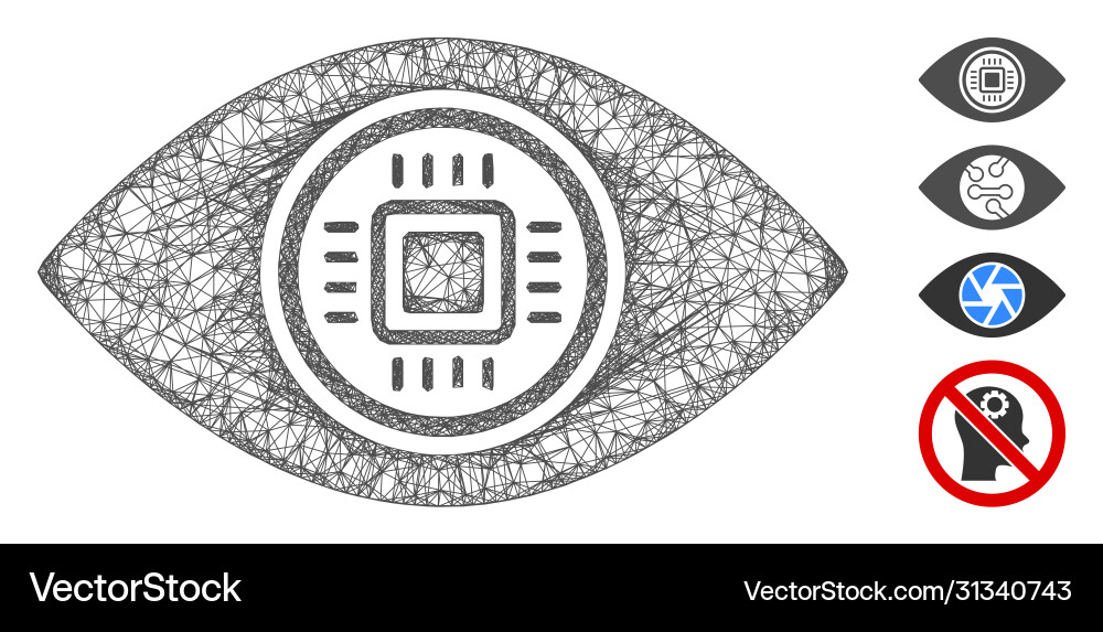 Robotics vision web mesh Robotics vision web mesh vector image
