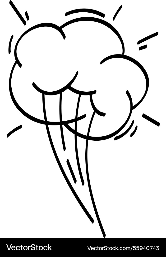 Smoke cloud escaping and moving fast creating Smoke cloud escaping and moving fast creating vector image