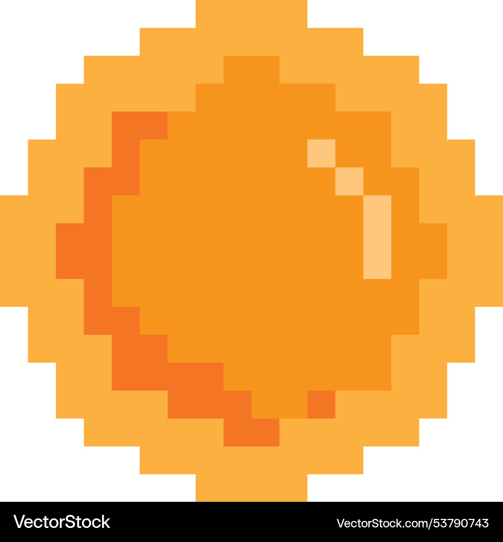 Video game item pixelated token Vector Image