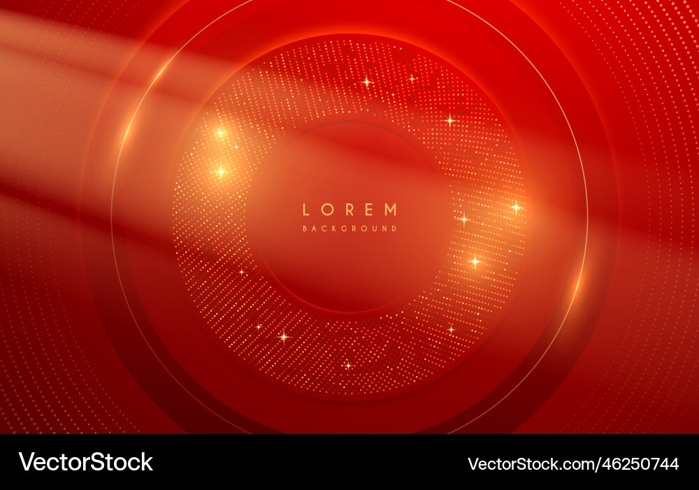 Abstract Red and Gold Circle Background vector image