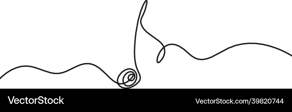 Abstract whole note as continuous lines drawing vector image