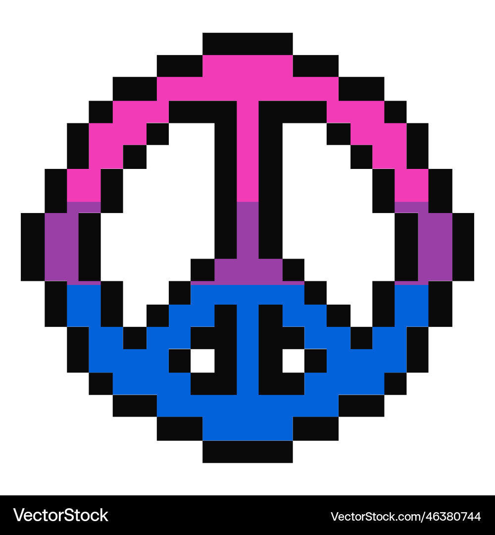 Bisexual pacific stripe pixel flat Vector Image