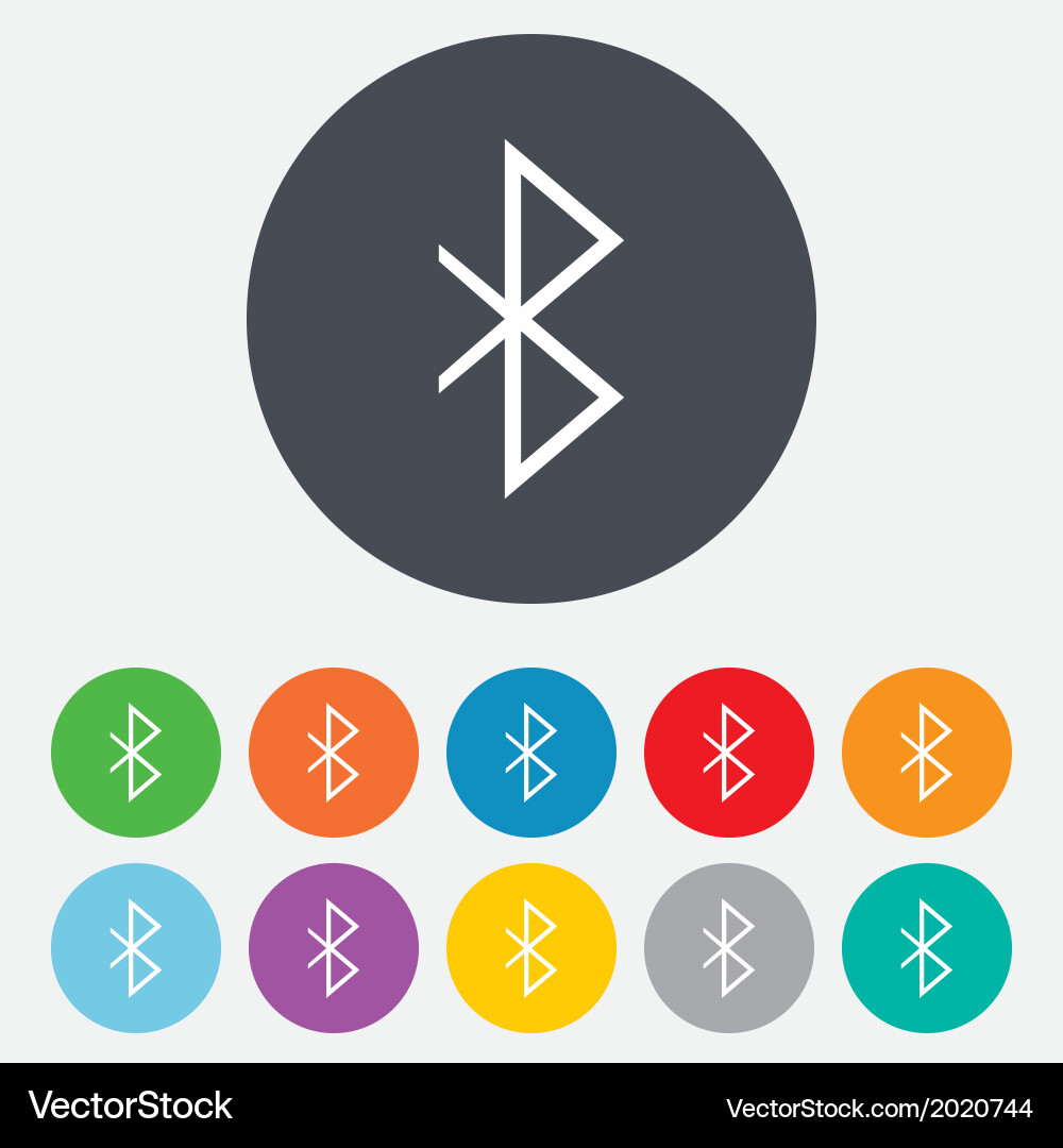 Bluetooth sign icon mobile network symbol vector image