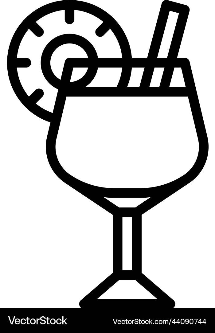 Chi cocktail icon alcoholic mixed drink Vector Image
