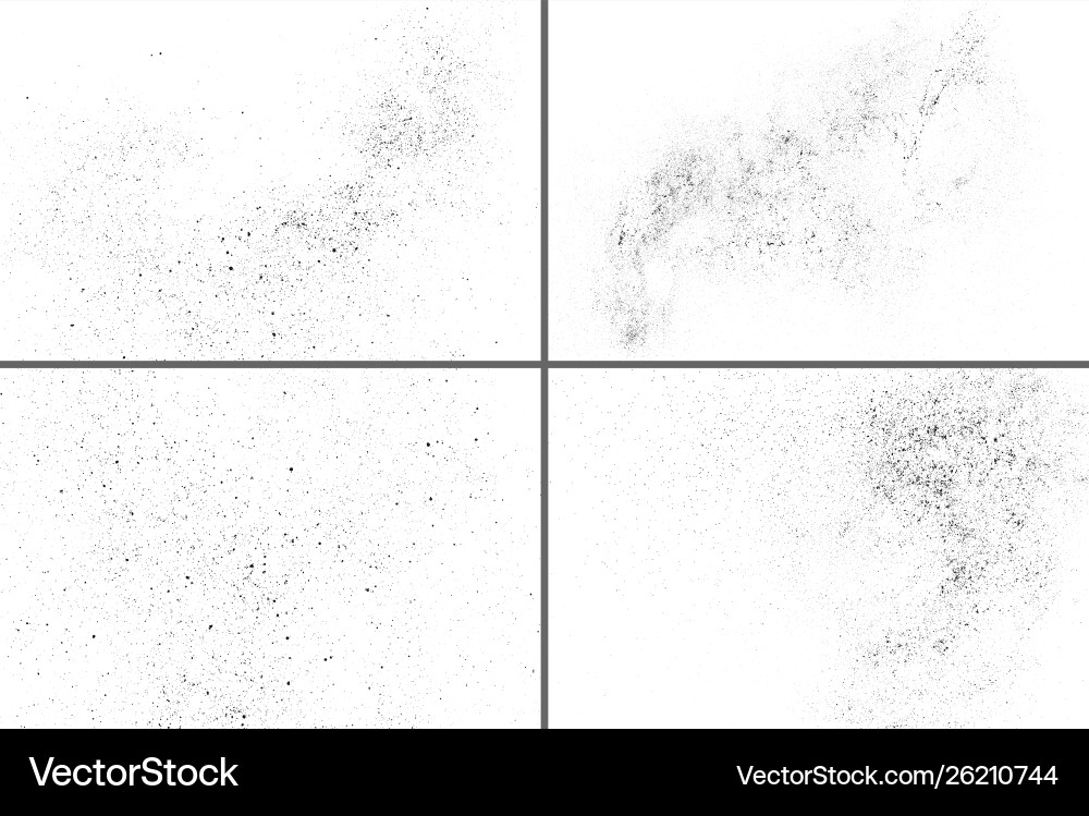 Dark noise granules set design elements Dark noise granules set design elements vector image