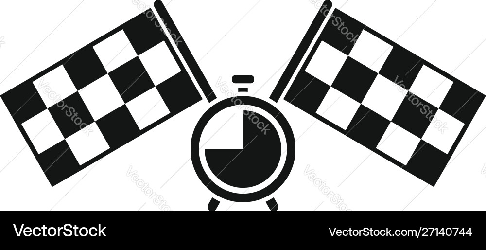 Finish Flags Icon - Simple Style vector image
