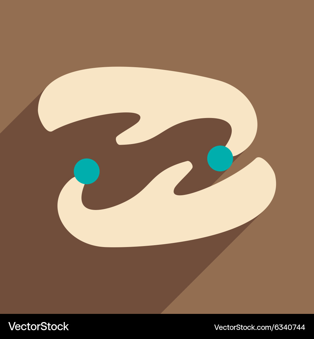 Flat with shadow icon and mobile application Vector Image