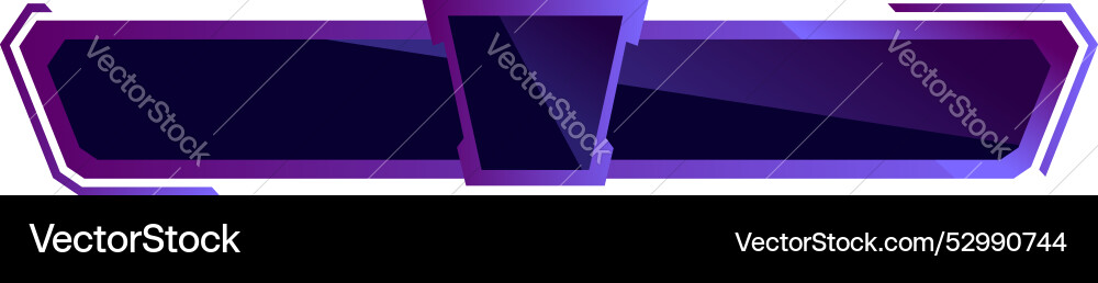 Futuristic lower third banner showing stream Vector Image