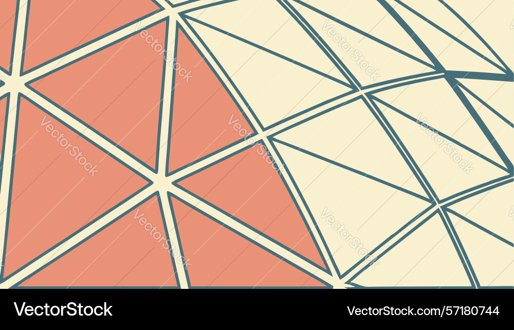 Geometric triangle with intricate circular vector image