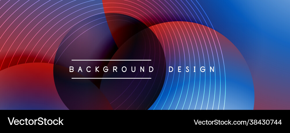 Gradient circles with shadows techno Gradient circles with shadows techno vector image