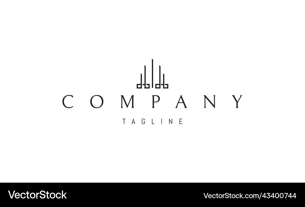 Logo on which an abstract image of a row Logo on which an abstract image of a row Vector Image