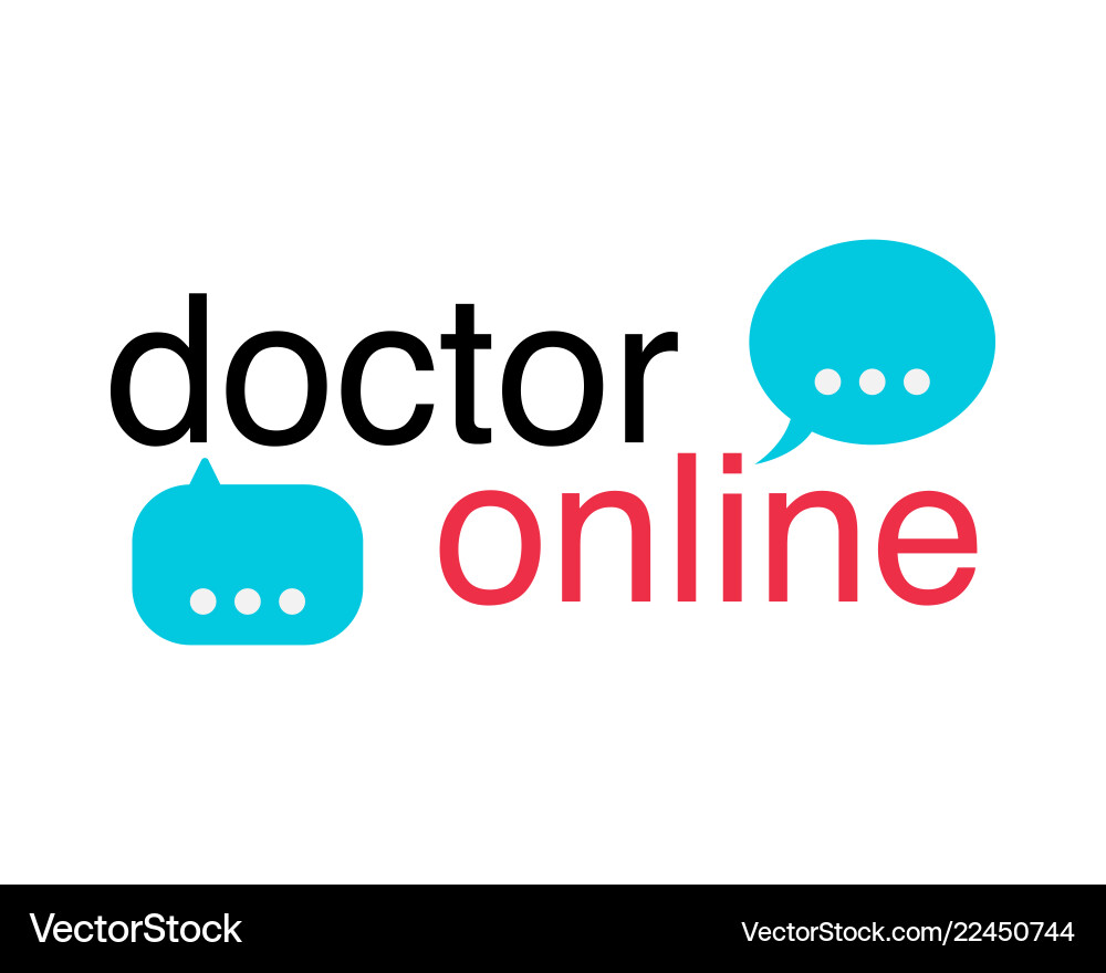 Neon doctors mobile app sign with message icon Neon doctors mobile app sign with message icon vector image