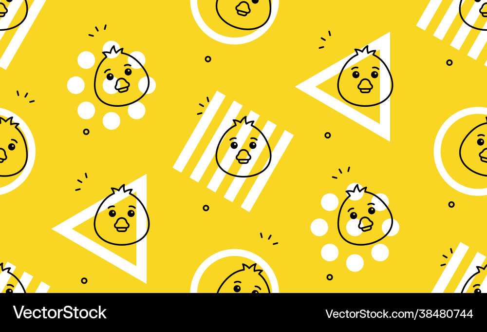 Seamless pattern with ducks Vector Image
