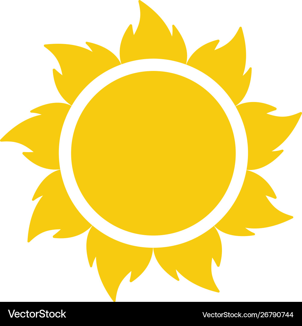 Sun icon - simple element summer concept Sun icon - simple element summer concept vector image