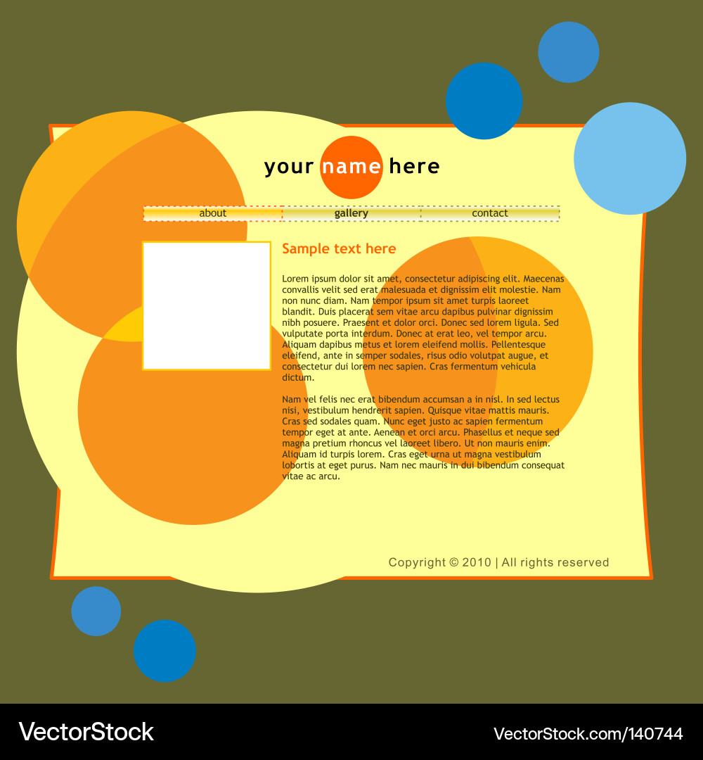 Template web site Vector Image