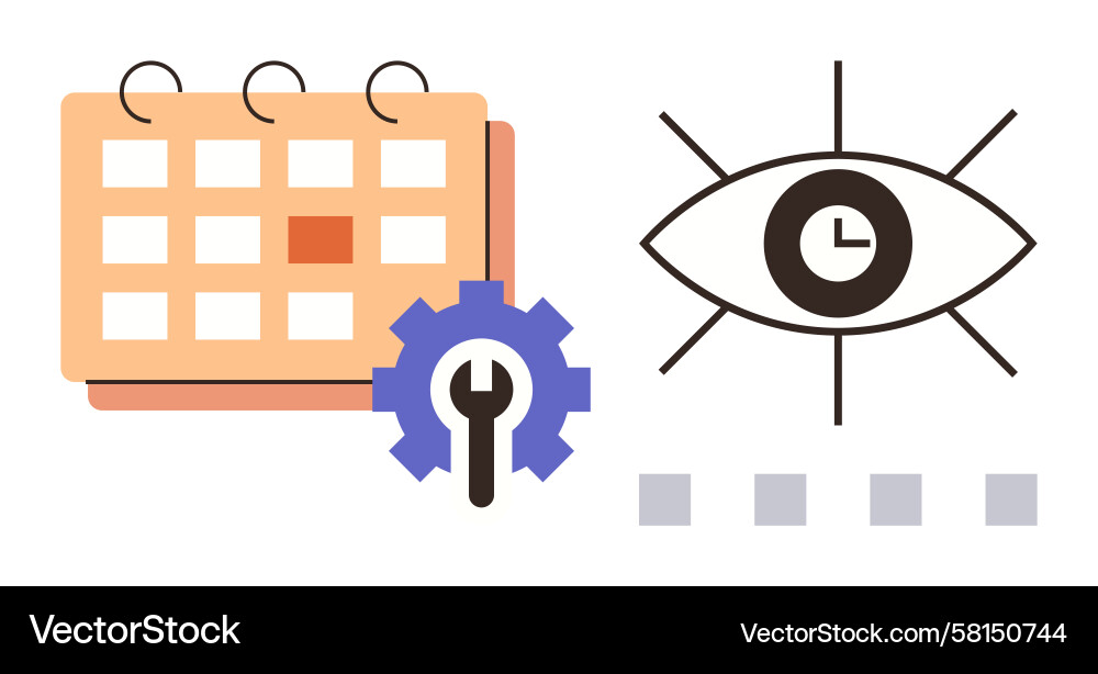 Time Management & Scheduling Vector Image