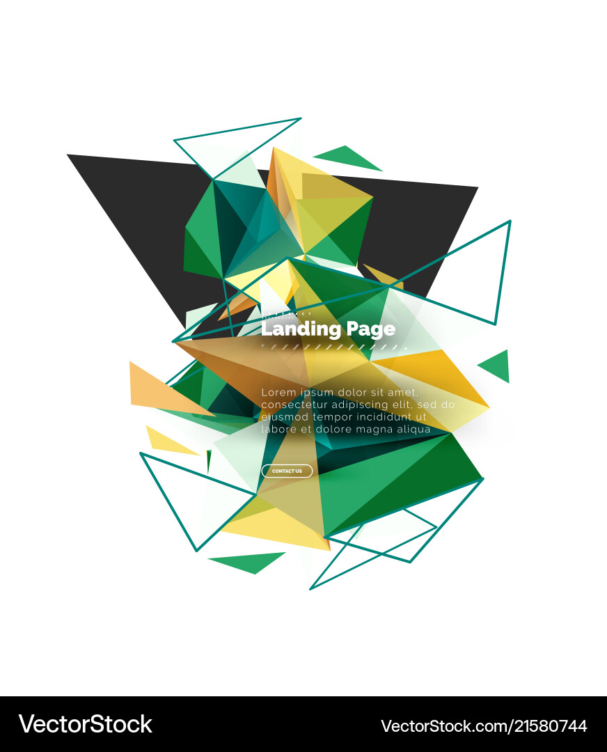 Triangular design abstract background landing Triangular design abstract background landing Vector Image