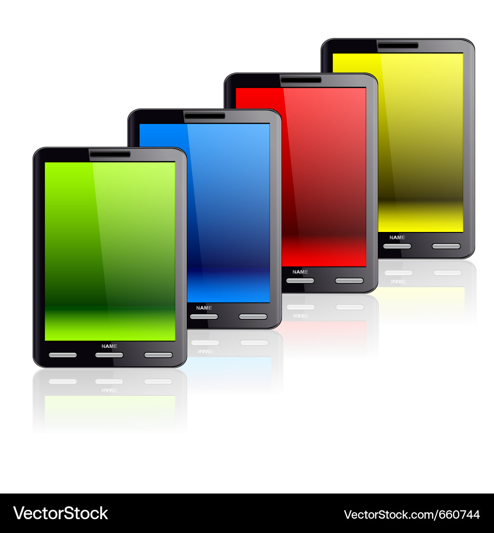Vertical tablet computer Vector Image