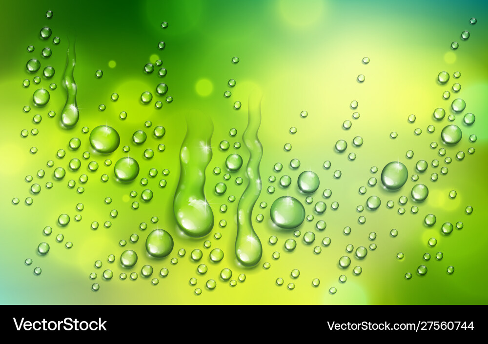 Water rain drops or condensation over blurred Water rain drops or condensation over blurred vector image