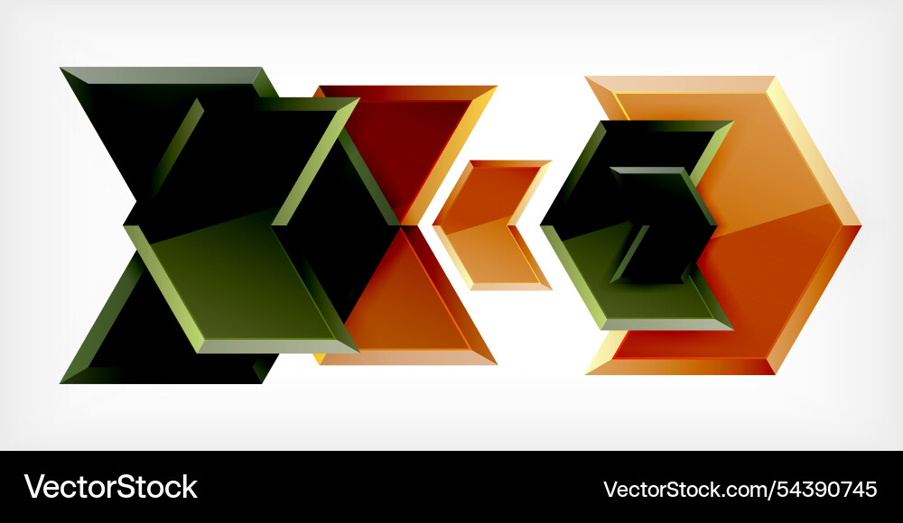 3d arrow techno design template Royalty Free Vector Image