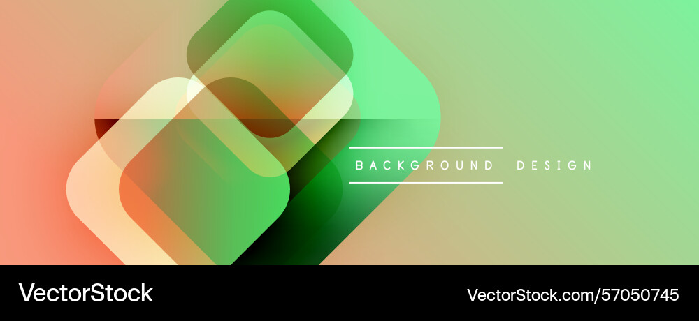 Abstract geometric shapes overlap creating vector image